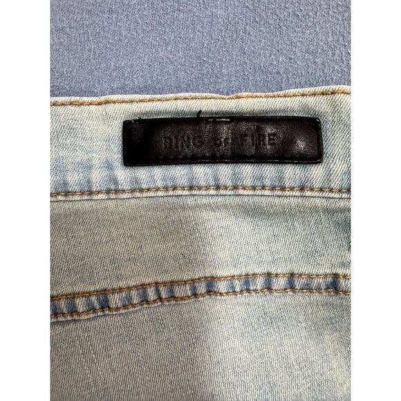 Ring of Fire Straight Leg Jeans Slim Fit Mid Rise Light Wash Blue Women W33XL30 - Picture 4 of 11